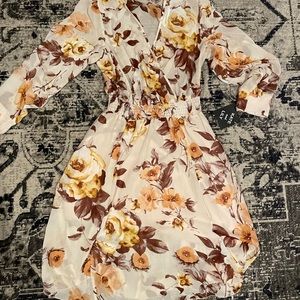 Never been worn Cute Floral sheer dress size 8p
